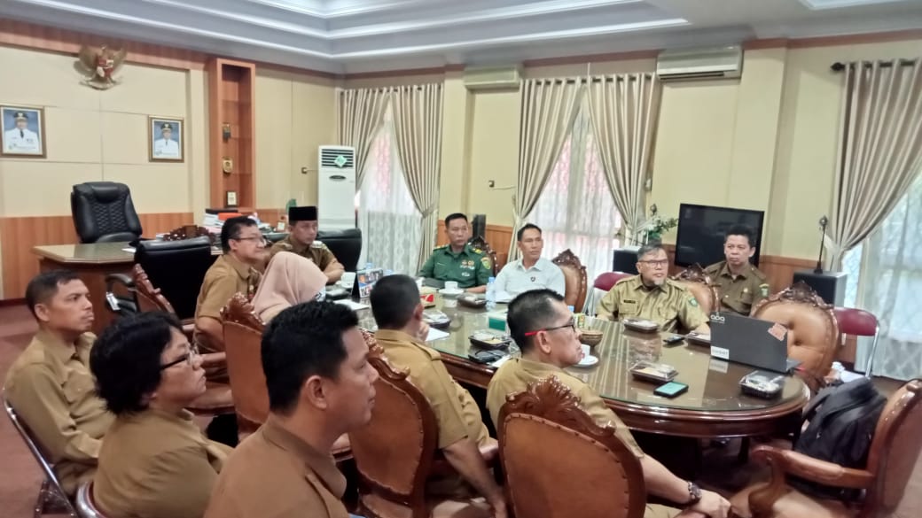 Pemda Bungo  Ikut Rakor Pengendalian Inflasi Secara Daring