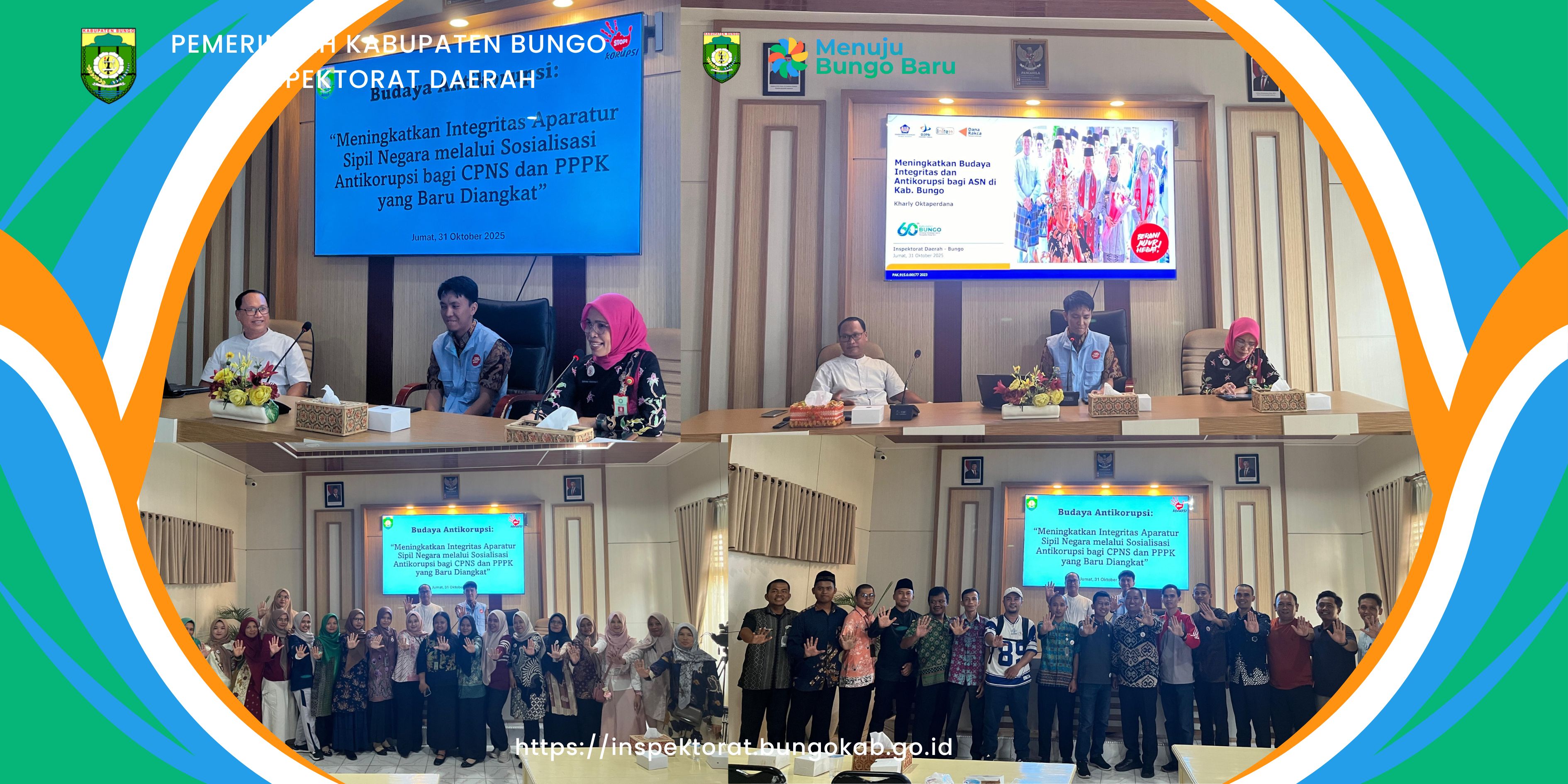 Tingkatkan Integritas ASN, Inspektorat Bungo Gelar Sosialisasi Antikorupsi Bagi CPNS & PPPK