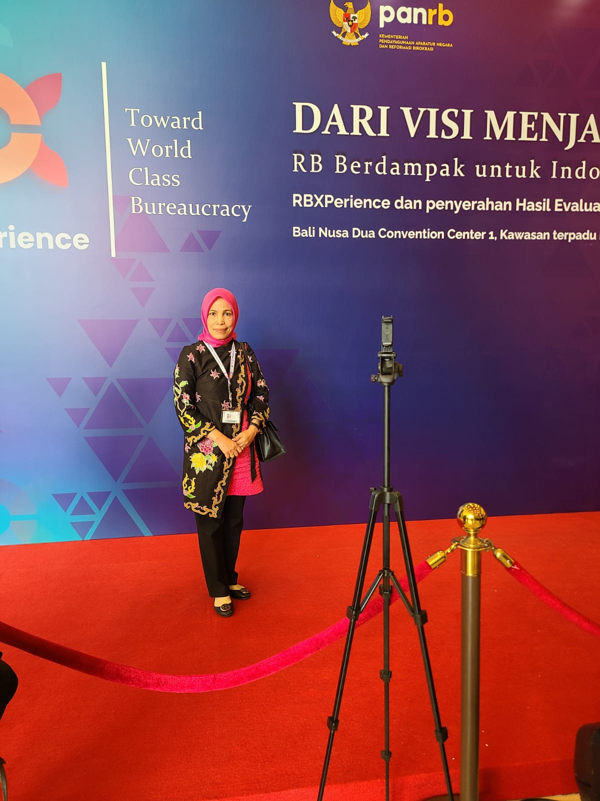 Inspektur menghadiri kegiatan bertajuk “RB XPerience dan Penyerahan Hasil Evaluasi RB, AKIP, dan ZI