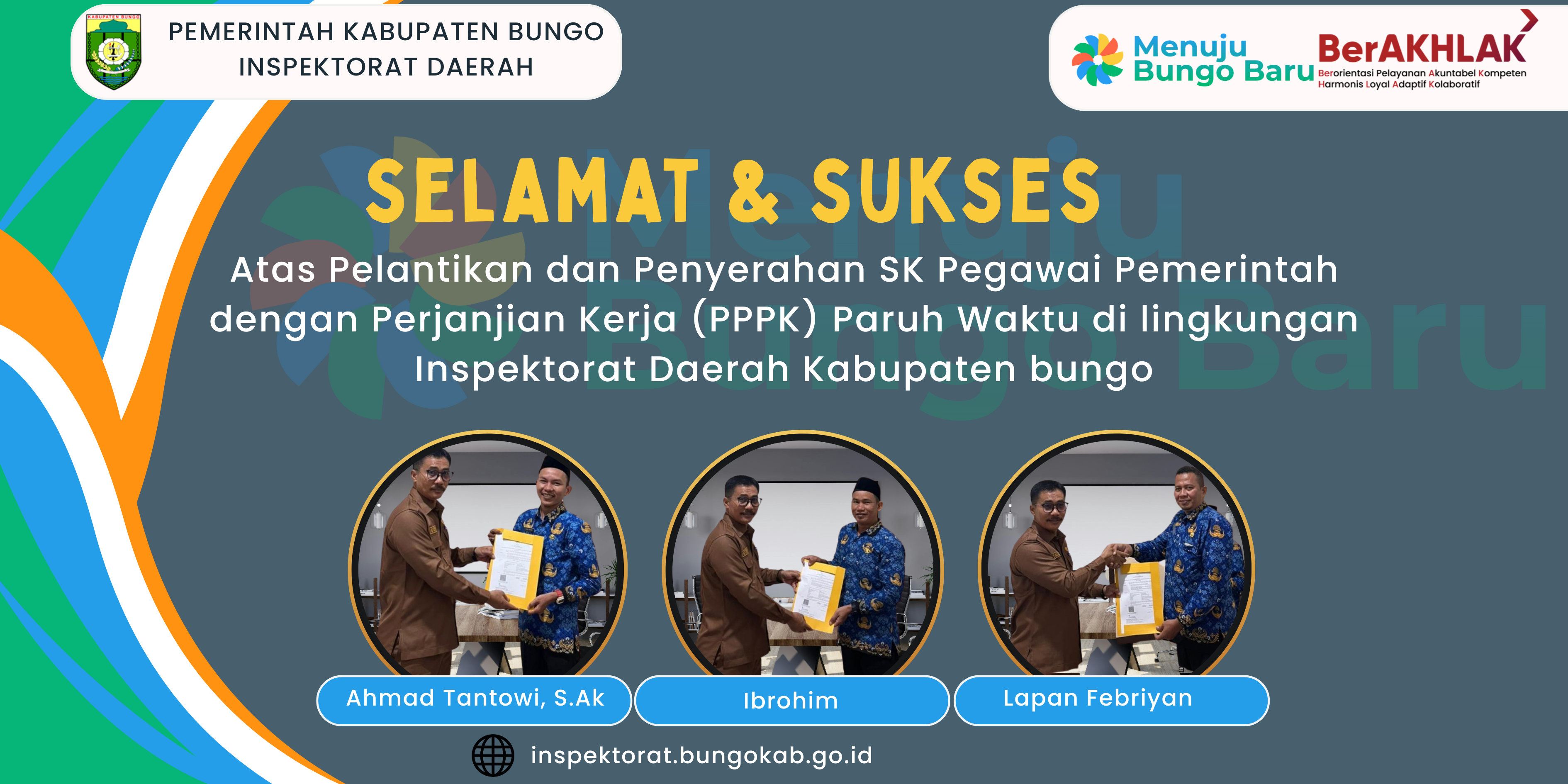 Selamat dan sukses atas pelantikan dan penyerahan SK PPPK Paruh Waktu